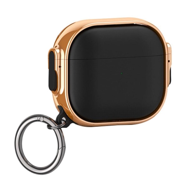 AirPods 3 electroplating case with ring buckle - Rose Gold / Bla Gold