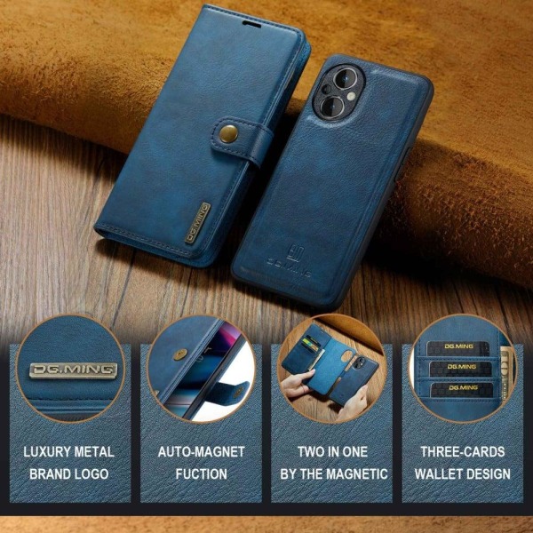 DG.Ming 2-i-1 OnePlus Nord N20 5G fodral - Blå Blå