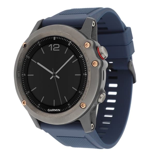 Garmin Fenix 5 22mm silikone Urrem - Mørkeblå Blue