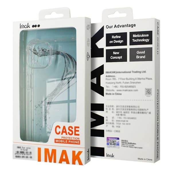 IMAK turvatyyny kuori Xiaomi Redmi Note 13 - Läpinäkyvä Musta Black