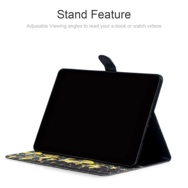 iPad Mini (2019) light spot décor leather case - Gold Butterflie Guld