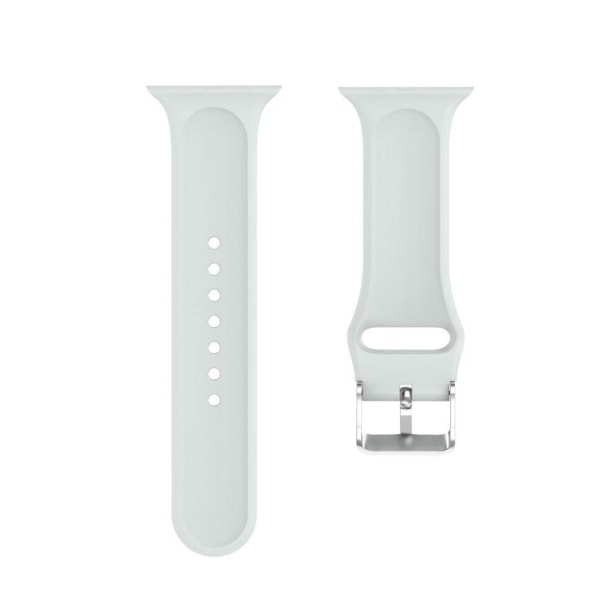 Apple Watch Series 5 40mm 3D Rhinsten silikone Urrem - Grå Silver grey