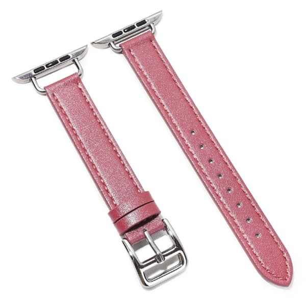 Apple Watch (41mm) urrem i enkelt læder - Rose Pink