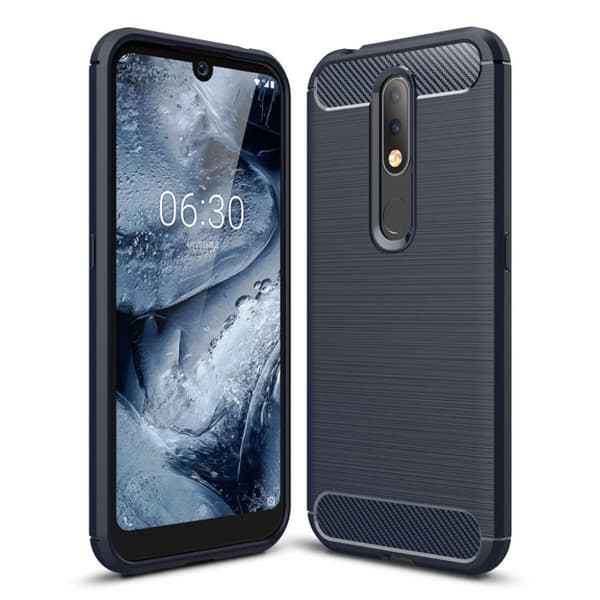 Carbon Flex Nokia 4,2 deksel - Mørk Blå Blue