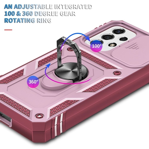 Bofink Combat Samsung Galaxy A53 5G kotelot - Pinkki / Tummanpunainen Pink