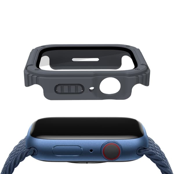 Apple Watch 40mm suojakuori karkaistulla lasilla - Tummanharmaa Silver grey