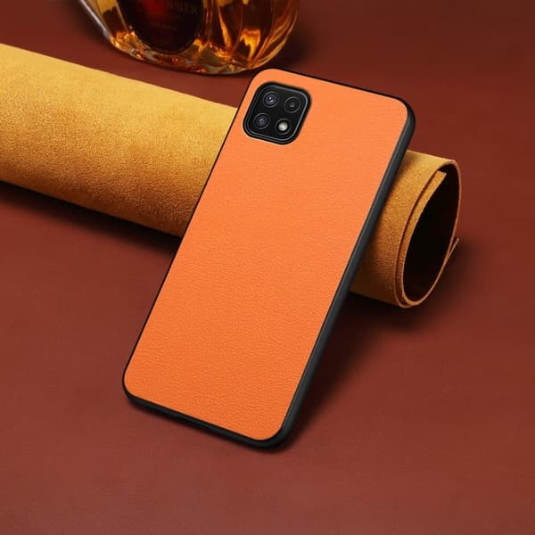 Samsung Galaxy A22 5G-fodral med matt och elegant textur - Orange Orange
