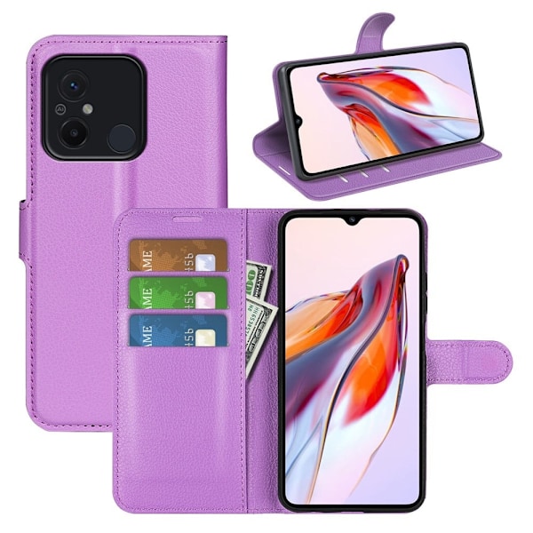 Klassisk Xiaomi Redmi 12C Flip Etui - Lilla Purple