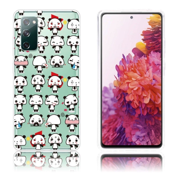 Deco Samsung Galaxy S20 FE 5G / Samsung Galaxy S20 FE kotelot - Panda Eri Tunteita White