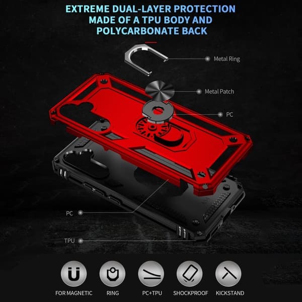 Bofink Combat Samsung Galaxy A54 Etui - Rød Brown