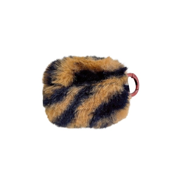 AirPods Pro fodral i leopardfuskpäls med spänne - Svart / Brun Brun