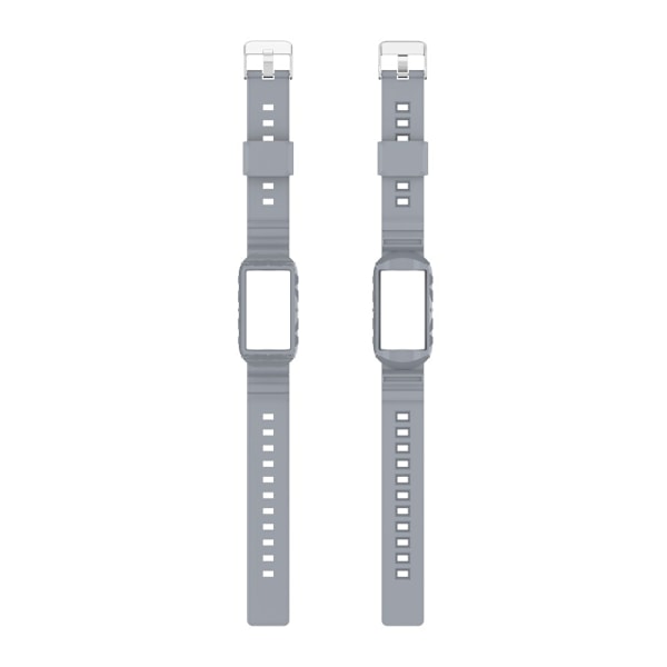Fitbit Charge 5 / 4 / 3 silikone urrem med cover - Grå Silver grey