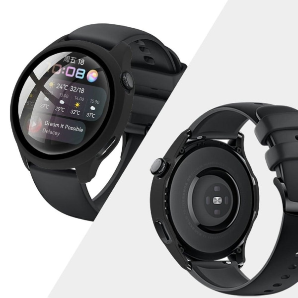 Huawei Watch 3 yksinkertainen kehys + karkaistu lasi - Musta Black