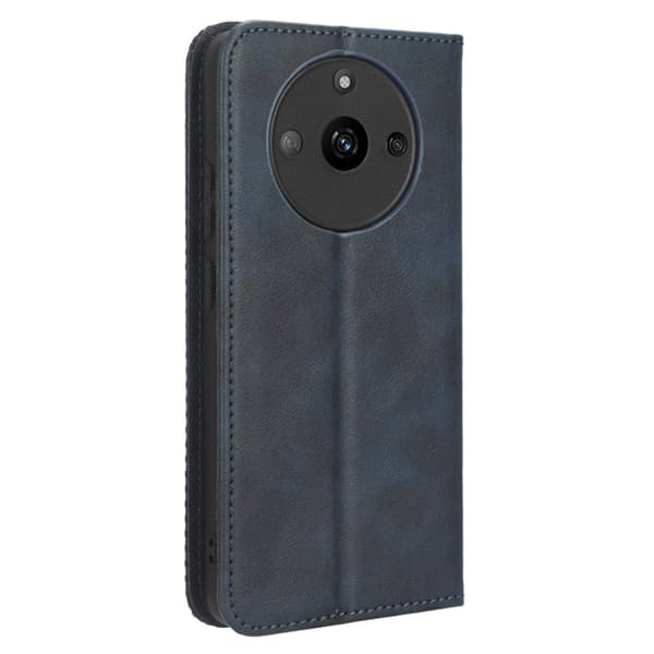 Bofink Vintage läder Realme 11 fodral - Blå Blå