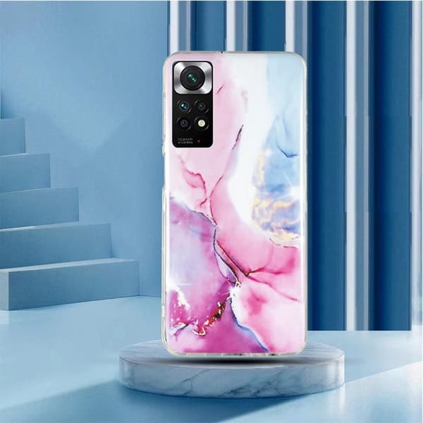 Marmormotiv Xiaomi Redmi Note 11S / Xiaomi Redmi Note 11 skal - Rosa / Blå multifärg