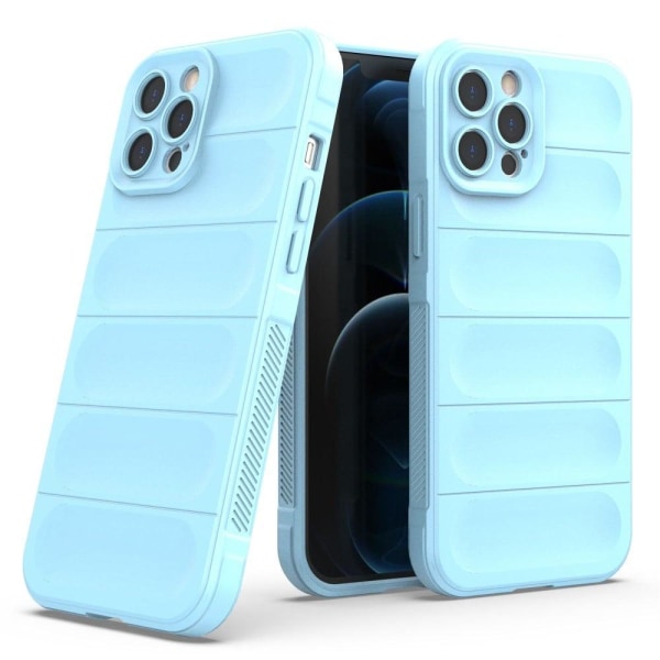 Mjukt greppformat iPhone 12 Pro Max skal - Blå Blå