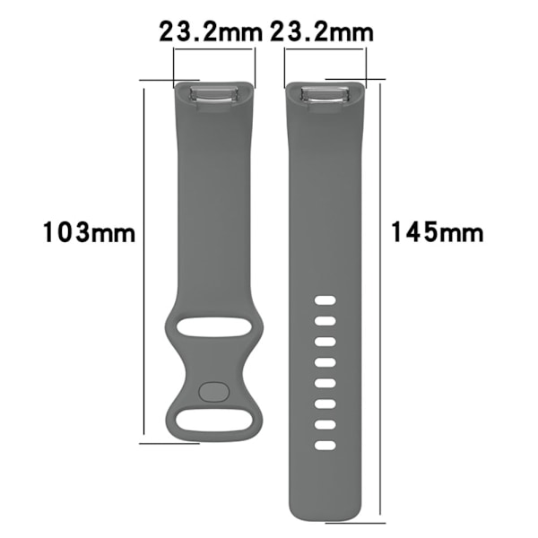 Fitbit Charge 5 enkelt klockarmband i silikon - Mörkblå Blå