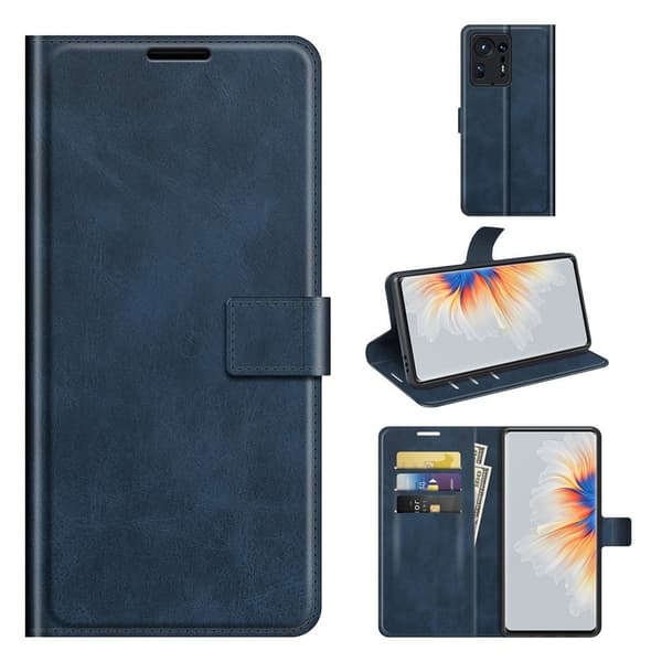 Hållbart konstläder Xiaomi Mix 4 fodral med plånbok - Blå Blå