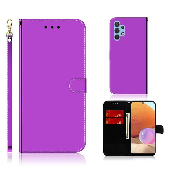 Mirror Samsung Galaxy A32 flip-etui - Lilla Purple