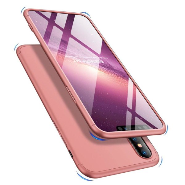 GKK iPhone Xs Max aftageligt mat etui med hel indpakning - Rose Gold Multicolor