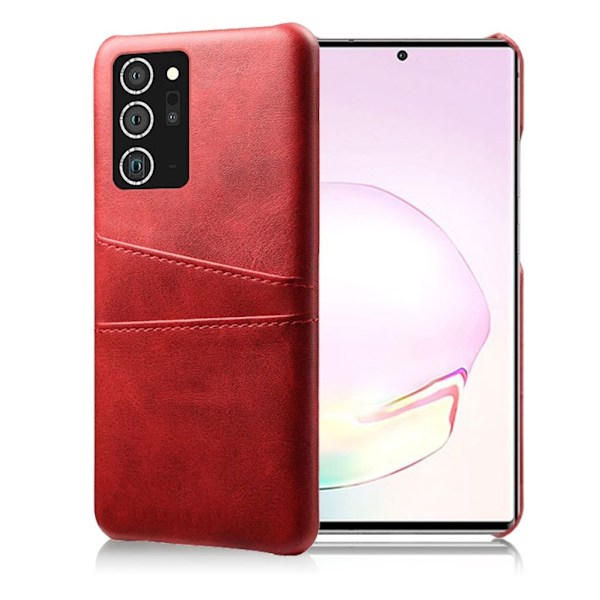 Dual Card Etui Samsung Galaxy Note 20 - Rød Red