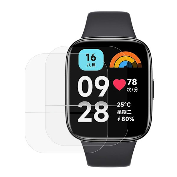 2Pcs Xiaomi Mi Watch Lite 3 HD screen protector Transparent