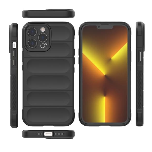 Deksel med mykt grep for iPhone 13 Pro Max - Svart Black