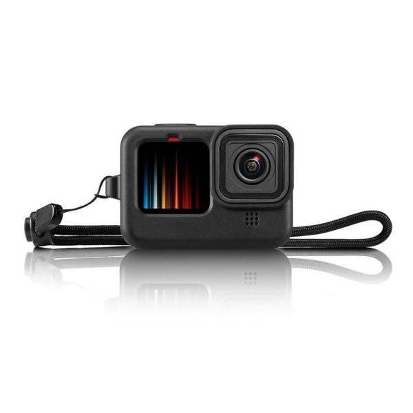 GoPro Hero 9 silikonisuojus linssisuojalla - Musta Black