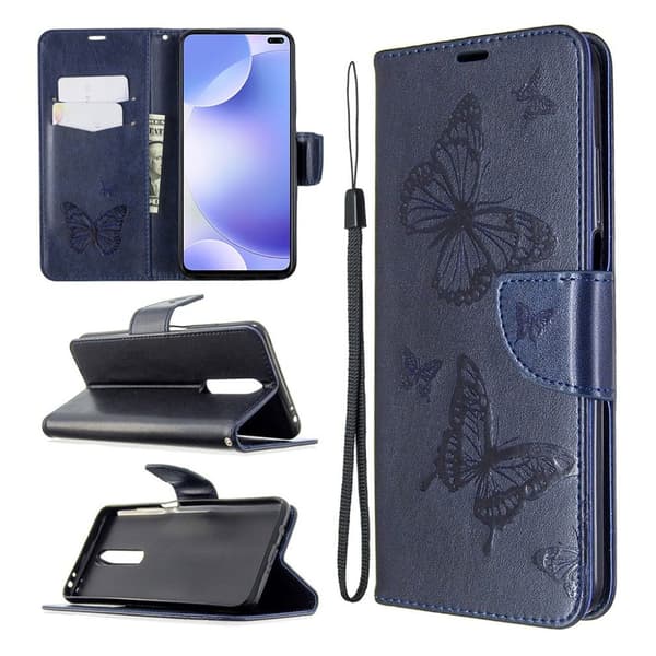 Butterfly Xiaomi Redmi K30 / Poco X2 flip deksel - Mørk blå Blue