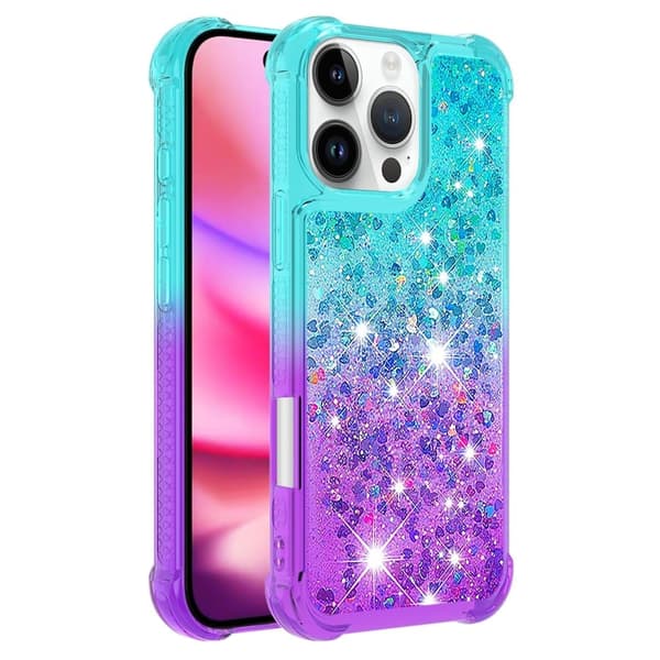 Princess iPhone 16 Pro cover - Himmelblå + Lilla Purple
