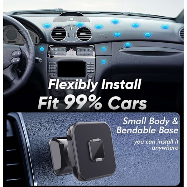 Universal magnetisk telefonholder til bilen Black