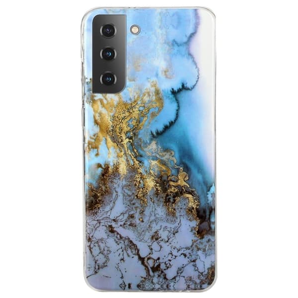 Marmormotiv Samsung Galaxy S22 Plus skal - Havsvattenblå multifärg
