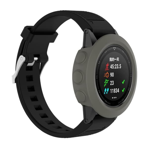Garmin Fenix 5X Silikon ram - Grå Silvergrå