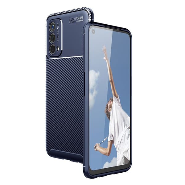 Carbon Shield OnePlus Nord N200 5G Suojakotelo - Sininen Blue