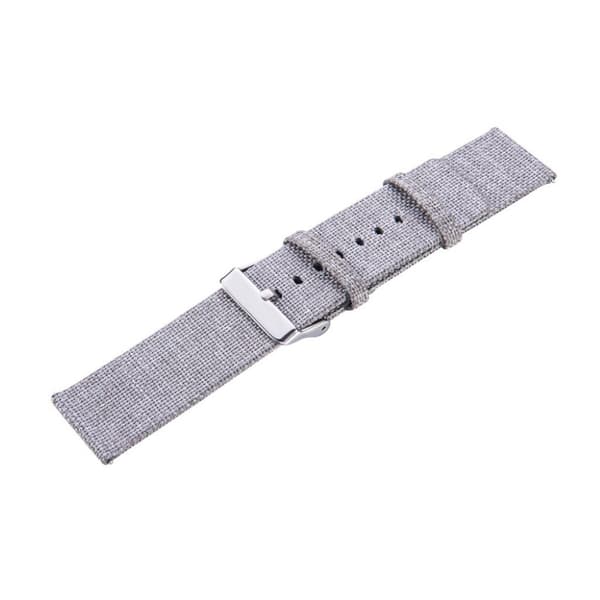 Samsung Galaxy Watch (42mm) klockarmband i elegant canvas - Grå Silvergrå