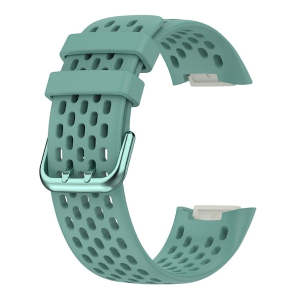 Fitbit Charge 5 andningsbart klockarmband i silikon - Svartaktig Grön Grön