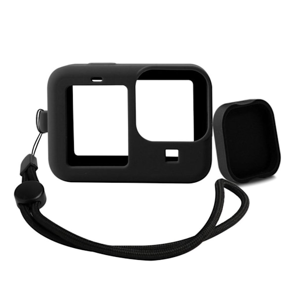 GoPro Hero 9 silikone etui with lens cap - sort Black