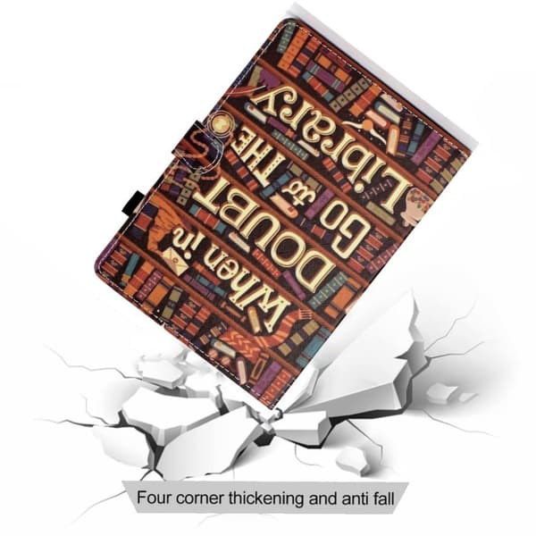 Amazon Kindle (2019) kuviollinen nahkakotelo - Lainaus Multicolor