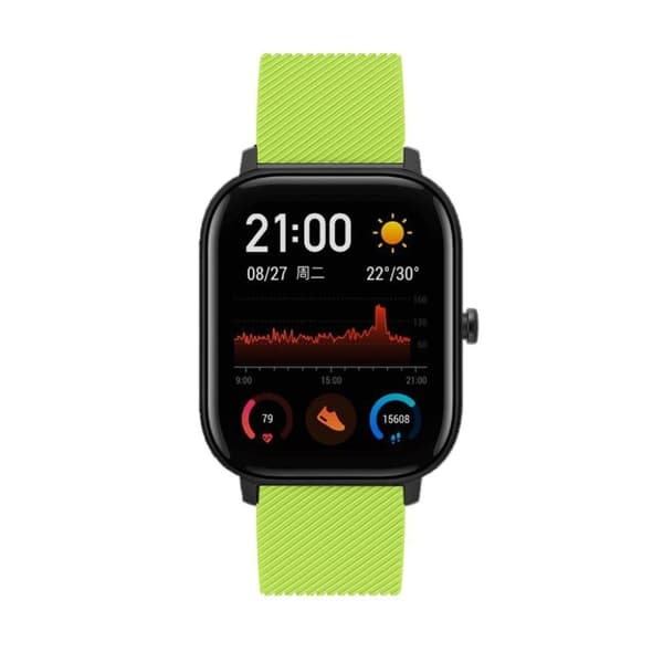 Amazfit Nuorten twill silikoni ranneke - Vihreä Green