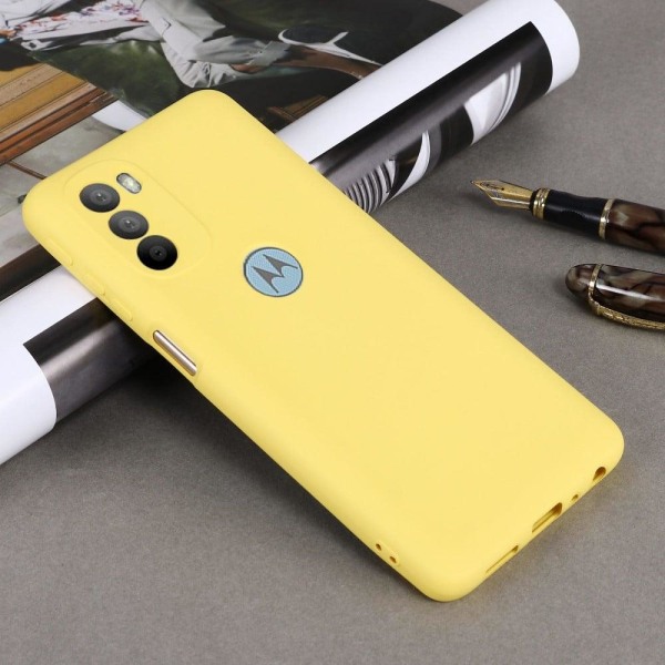 Matta nestesilikoninen kuori Motorola Moto G51 5G - Keltainen Yellow