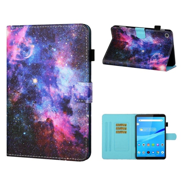 Lenovo Tab M10 FHD Plus cool pattern leather flip case - The Mil Multicolor