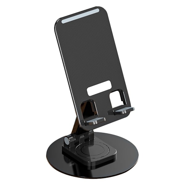 Universal drejelig telefon- og tabletholder til skrivebordet - Sort Black
