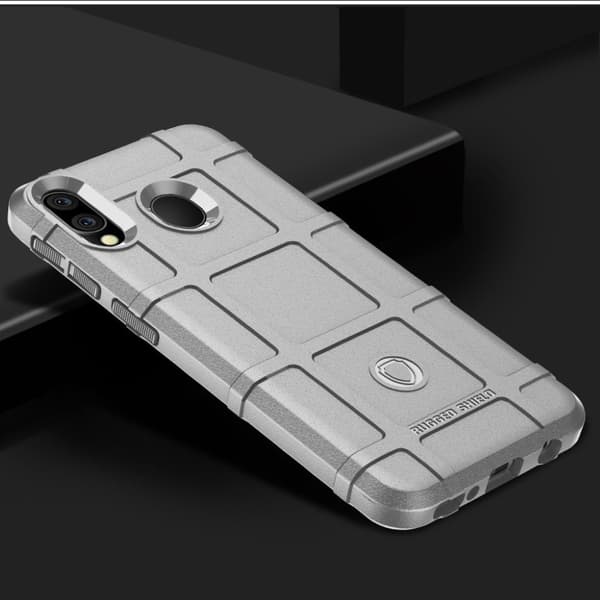 Rugged Shield Samsung Galaxy M20 deksel - Grå Silver grey