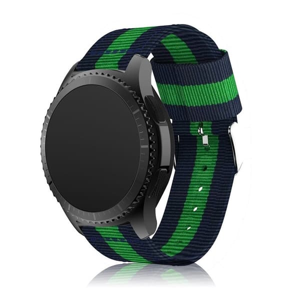 Samsung Gear S3 Stilrent randigt klockband - Blå grön multifärg