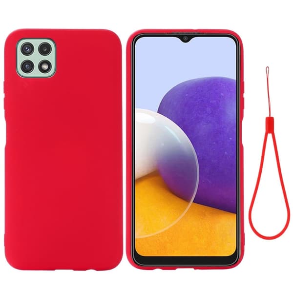 Matte Liquid Samsung Galaxy A22 5G silikone cover - Rød Red