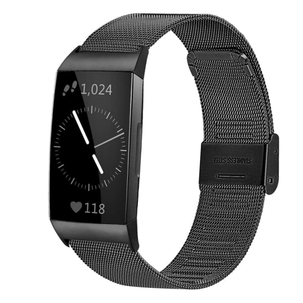 Fitbit Charge 5 stainless steel watch strap - Black Svart