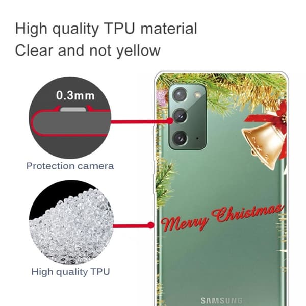 Juletaske til Samsung Galaxy Note 20 - Klokke Gold