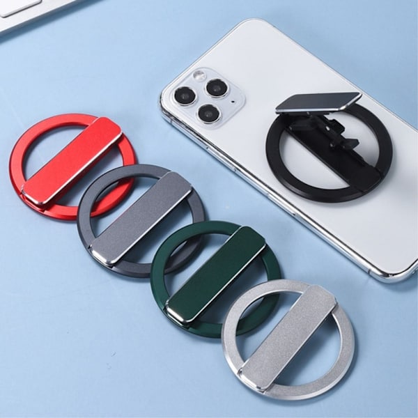 Universal cool iron ring phone stand - Grå Silver grey