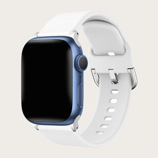 Apple Watch (41mm) simple silicone watch strap - White Vit