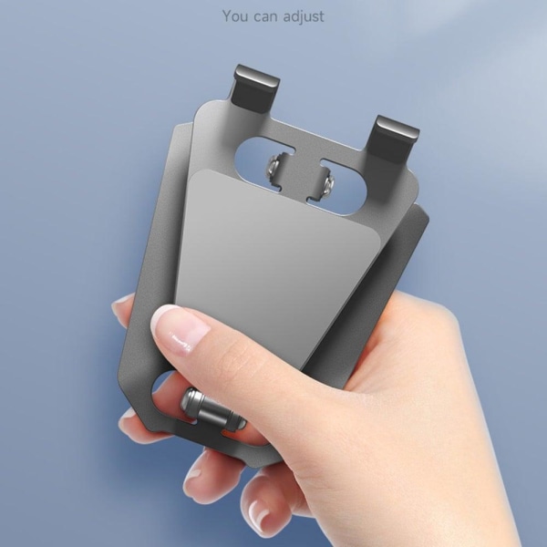 Universal aluminum alloy folding phone and tablet holder - Silve Silvergrå